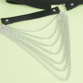 SUBBLIME - LEATHER CHAINBELT черен универсален размер