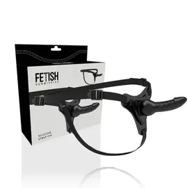 FETISH SUBMISSIVE HARNESS - Черен силиконов реалистичен 16 смснимка 2