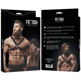FETISH SUBMISSIVE ATTITUDE - MENS CROSS CHEST ECO-LEATHER харнесснимка 2