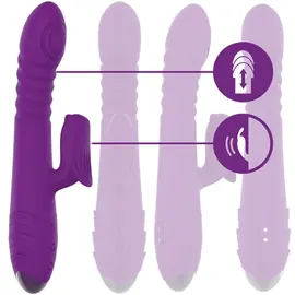 INTENSE - IGGY MULTIFUNCTION RECHARGEABLE вибратор UP & DOWN с CLITORAL STIMULATOR лилавснимка 2