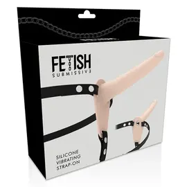 FETISH SUBMISSIVE HARNESS - Телесен силиконов вибратор 15 смснимка 3