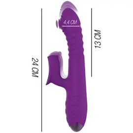 INTENSE - IGGY MULTIFUNCTION RECHARGEABLE вибратор UP & DOWN с CLITORAL STIMULATOR лилавснимка 3