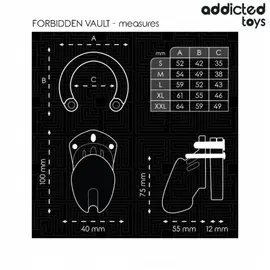ADDICTED TOYS LOCKED - FORBIDDEN VAULT клетка за пенис 10 смснимка 3