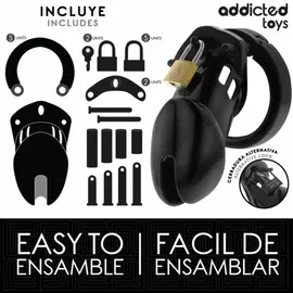 ADDICTED TOYS LOCKED - OBSIDIAN HOLD клетка за пенис SIZE Mснимка 3