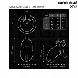 ADDICTED TOYS LOCKED - MINDNIGHT CELL клетка за пенис SIZE Lснимка 3