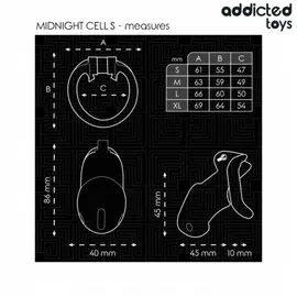 ADDICTED TOYS LOCKED - MINDNIGHT CELL клетка за пенис SIZE Sснимка 3
