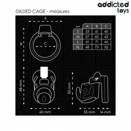 ADDICTED TOYS LOCKED - GILDEN CAGE силиконов клетка за пенис 8.5 смснимка 3