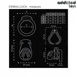 ADDICTED TOYS LOCKED - ETERNAL LOCK клетка за пенис 9 смснимка 3