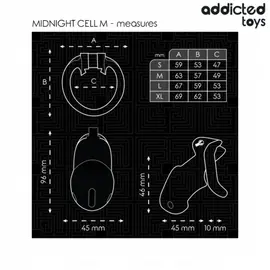 ADDICTED TOYS LOCKED - MINDNIGHT CELL клетка за пенис SIZE Mснимка 3
