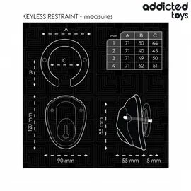 ADDICTED TOYS LOCKED - KEYLESS RESTRAINT клетка за пенис 11.5 смснимка 3