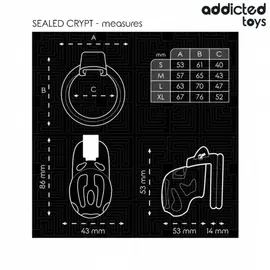 ADDICTED TOYS LOCKED - SEALED CRYPT клетка за пенис 8 смснимка 3