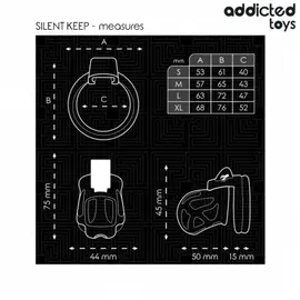 ADDICTED TOYS LOCKED - SILENT KEEP клетка за пенис 7.5 смснимка 3