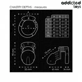 ADDICTED TOYS LOCKED - CHASTITY DEPTHS клетка за пенис 7.5 смснимка 3