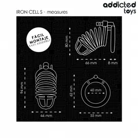 ADDICTED TOYS LOCKED - IRON CELL метален клетка за пенис 4 см SIZE Sснимка 3