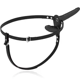 FETISH SUBMISSIVE HARNESS - Двоен PENETRATION черен вибраторснимка 4
