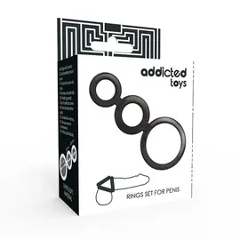 ADDICTED TOYS - RINGS комплект за PENIS - SMOKEDснимка 4