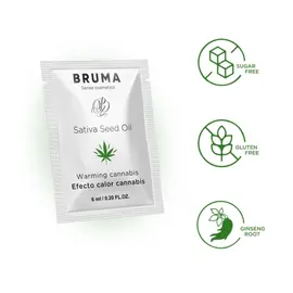 BRUMA - SATIVA SEED OIL SLIDING GEL WARMING CANNABIS FLAVOR 6 MLснимка 4
