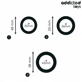 ADDICTED TOYS - Комплект OF силиконов RINGS MODEL 1снимка 4