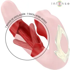 INTENSE - NATHY двоен вибратор с MULTIFUNCTION STIMULATING MOUTH червенснимка 4