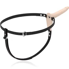 FETISH SUBMISSIVE HARNESS - Телесен силиконов вибратор 15 смснимка 5