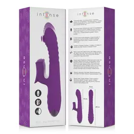 INTENSE - IGGY MULTIFUNCTION RECHARGEABLE вибратор UP & DOWN с CLITORAL STIMULATOR лилавснимка 5