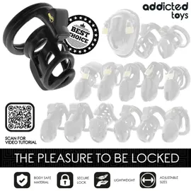 ADDICTED TOYS LOCKED - GILDEN CAGE силиконов клетка за пенис 8.5 смснимка 5