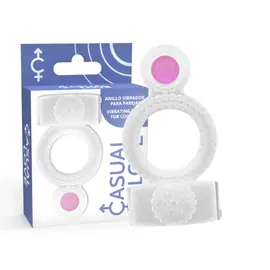 CASUAL LOVE - RING VIBRATING двоен PLEASURE прозрачен