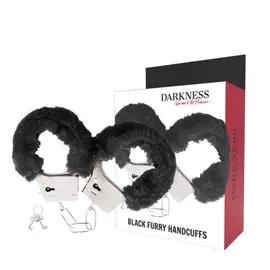 DARKNESS - черен подплатени метални белезници