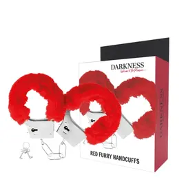 DARKNESS - червен подплатени метални белезници
