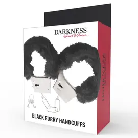 DARKNESS - черен подплатени метални белезнициснимка 3