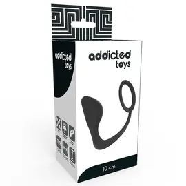 ADDICTED TOYS - анален плъг с черен пенис рингснимка 4