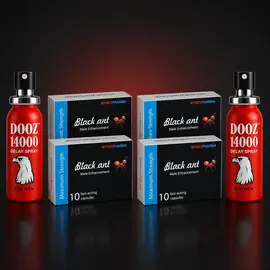 2 × Black Ant 20 капсули + DOOZ 14000 спрей — 40 капсули + 2 спрея