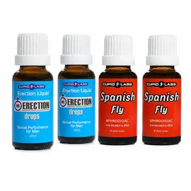 2 x Spanish Fly 20 ml + Erection Drops 20 ml – двоен комплект (4 флакона)