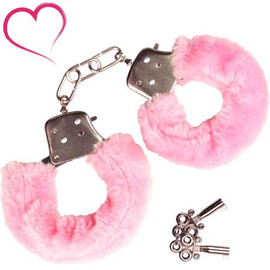 Белезници с розов пух Love cuffs  Белезници