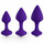 Сет от 3бр анални разширители Feelztoys Bibi Butt Plug Set 3pcs purple  Анални разширители