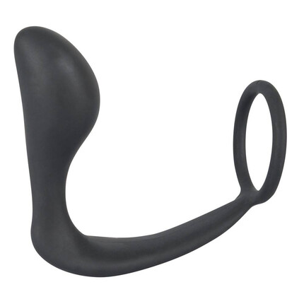 Простатен масажор с накрайник Black Velvets Ring & Plugснимка 3