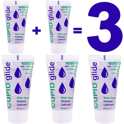 1+1=3 Лубрикант Cupid Glide БИО ВЕГАН 3 x 50ml