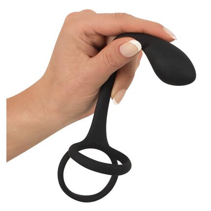 Пенис ринг с бът плъг Cock & ball ring with butt plugснимка 3
