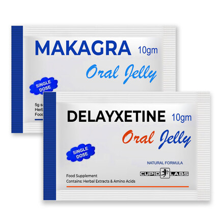 Желе за мощна ерекция MAKAGRA Oral Jelly + Желе за забавяне на еякулацията Delayxetineснимка 2