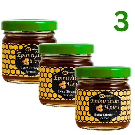 3 x Възбуждащ мед Епимедиум за мъже, Epimedium Honey for men - 3x40гр.