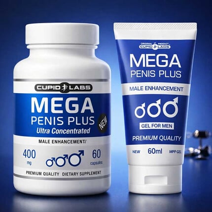 Капсули и крем за уголемяване на пениса Mega Penis Plus Caps&Gel