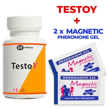 TestoY за Силна Ерекция 15 капсули + 2 бр. Magnetic Pheromone - гел парфюм за тялоснимка 2
