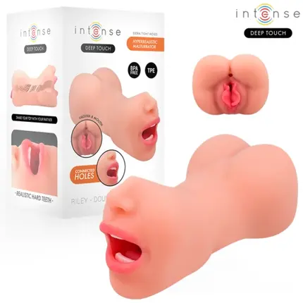 INTENSE DEEP TOUCH - RILEY двоен уста & вагина мастурбатор