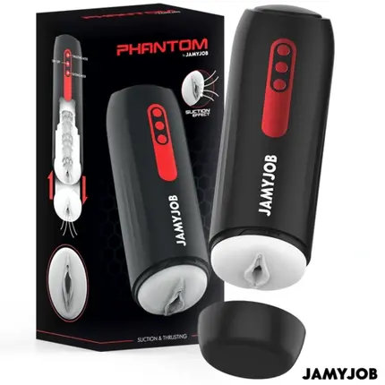 JAMYJOB - PHANTOM автоматичен вагина мастурбатор 5 вакуумна стимулация и тласкащи режима
