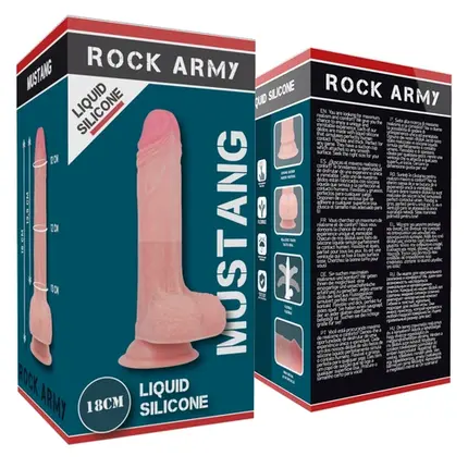 ROCKARMY - Харнес + LIQUID силиконов PREMIUM MUSTANG реалистичен 18 см -O- 4.14 см