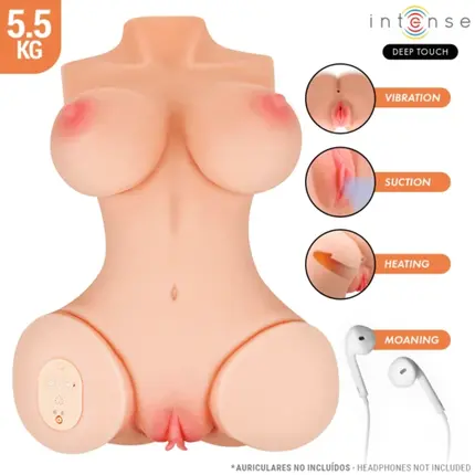 INTENSE DEEP TOUCH - VERO TORSO вагина с SUCTION, HEAT, VIBRATION и VOICE EFFECTS L 5.5 KG