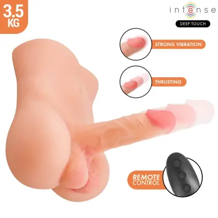 INTENSE DEEP TOUCH - DAMIEN торс с реалистично дилдо, thrusting движение, вибрация и дистанционно управление 3.5 кг секс кукла/торс