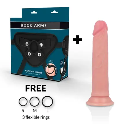 ROCKARMY - колан + premium дилдо от течен силикон AVENGER 19 см -O- 3.98 смснимка 2