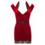 Velvet Dress red L  Парти и мини рокли