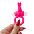 Вибриращ пенис ринг Зайче - розов  Пенис Пристегачи